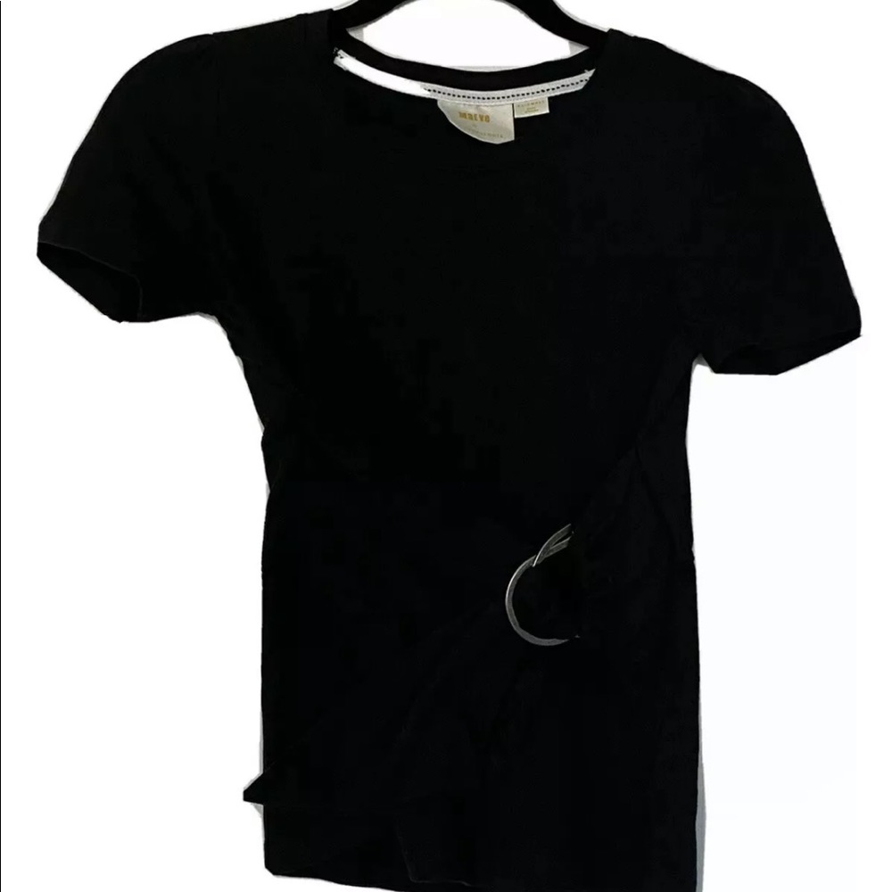 Maeve Anthropologie Black Top XXS